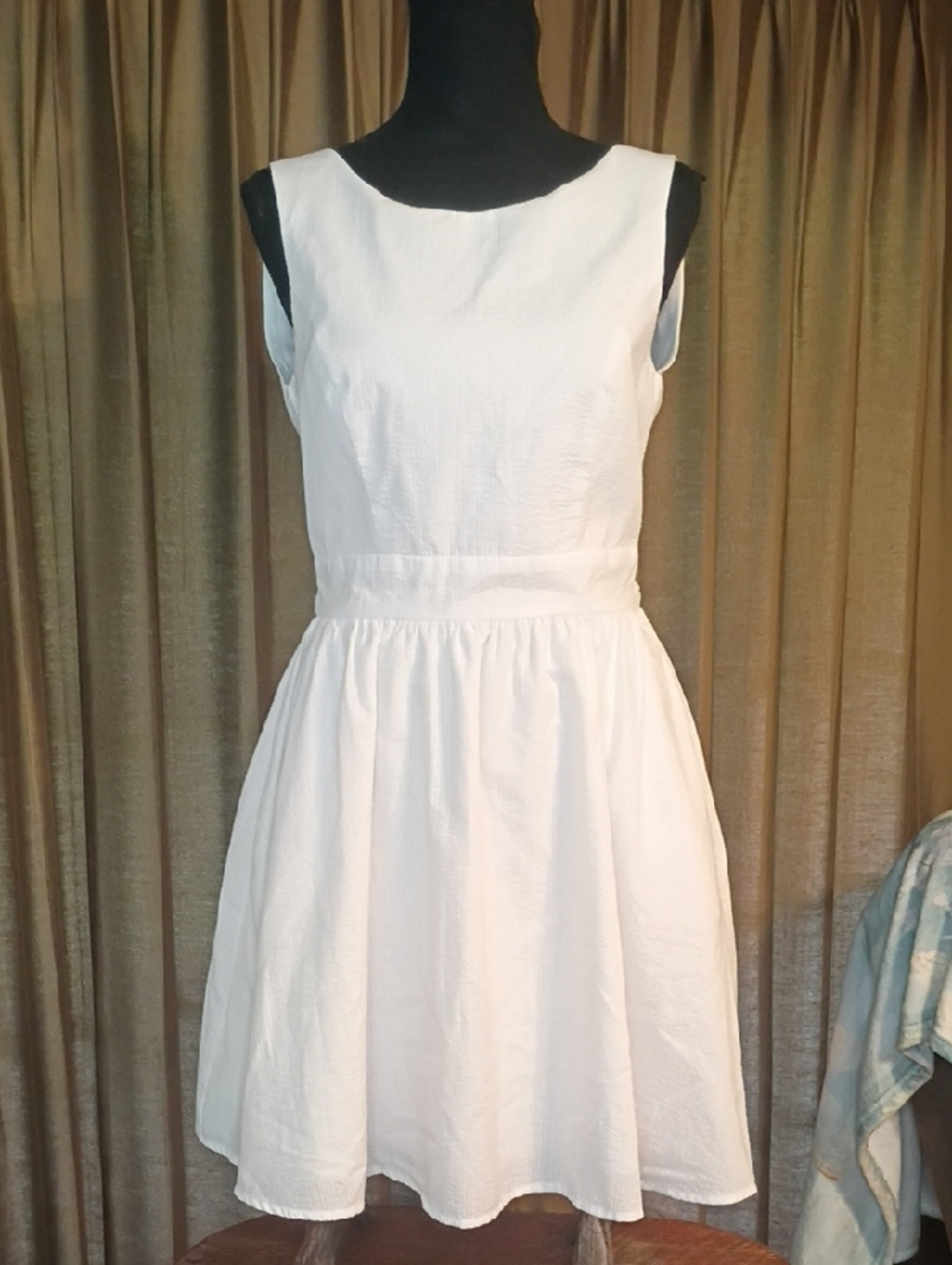 NWT Lauren James Crisp White Poplin Tank Dress